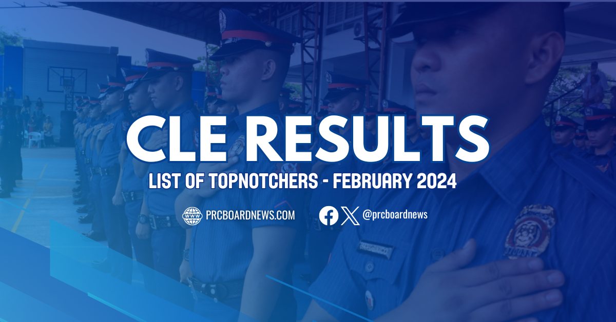 TOP 10 PASSERS: February 2024 Criminology board exam CLE results