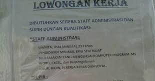 Info Lowongan Daerah Bogor Staff,Driver PT Roda Sumber Abadi
