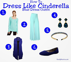 How to dress like Cinderella in her Blue Dress by KandyKreations