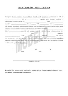 modelo de procuracao