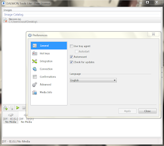Daemon Tools Lite Preferences screen shot