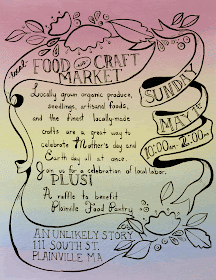 flyer for An Unlikely Story local food and craft fair May 1