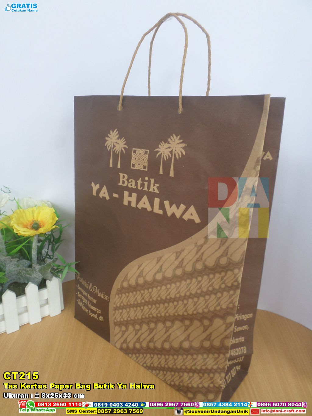 Tas Kertas Paper Bag Butik Ya Halwa  Souvenir Pernikahan