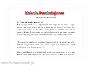 Metode Pembelajaran Bahasa Inggris Audio-Lingual