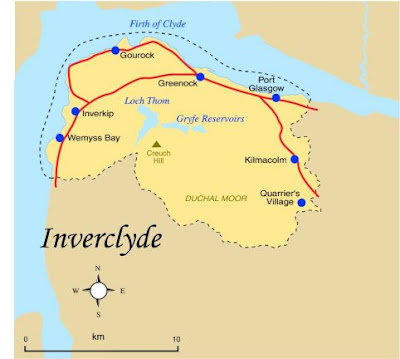 Map of Inverclyde Province Area