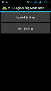 MTK Engineering mode start main page