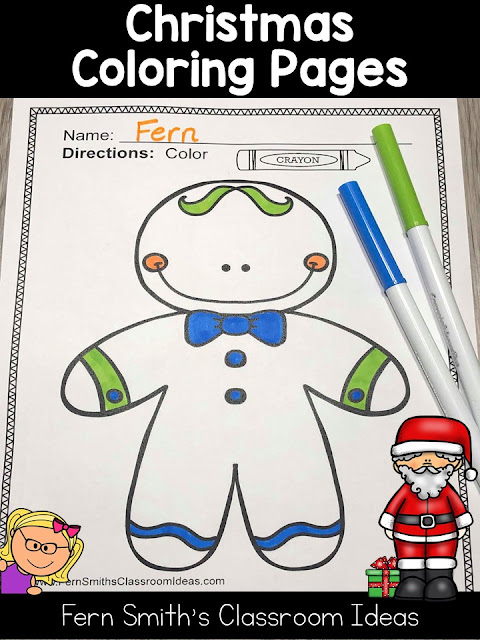 Seventy-Five Christmas Coloring Pages to add some joy and fun to your classroom this holiday season! Your Students will ADORE these Coloring Book Pages for Christmas, add it to your plans to compliment any Christmas activity! Seventy-Five {75} Coloring Pages For Some Christmas Fun in Your Classroom from Fern Smith's Classroom Ideas!