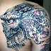 Skull Tattoos Design Half Body