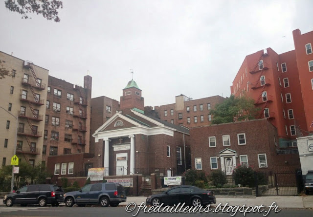 New York, Bronx église briques