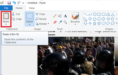 How to copy / paste in Paint