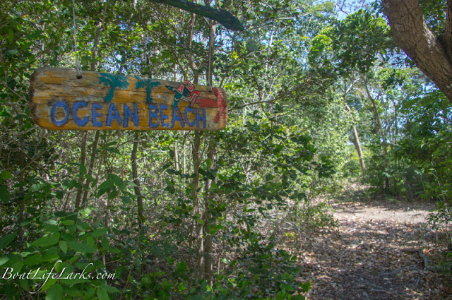 Ocean Beach Sign, Manjack Cay