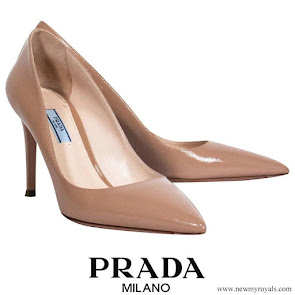 The Countess of Wessex wore Prada Leather Pointed Toe Pumps