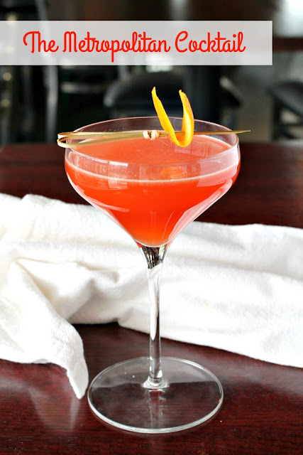 This citrusy Metropolitan Cocktail is a sophisticated twist on the classic cosmopolitan with an Italian flair.