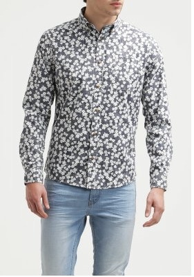  Model  baju kemeja  pria  motif  bunga  trend fashion masa kini 