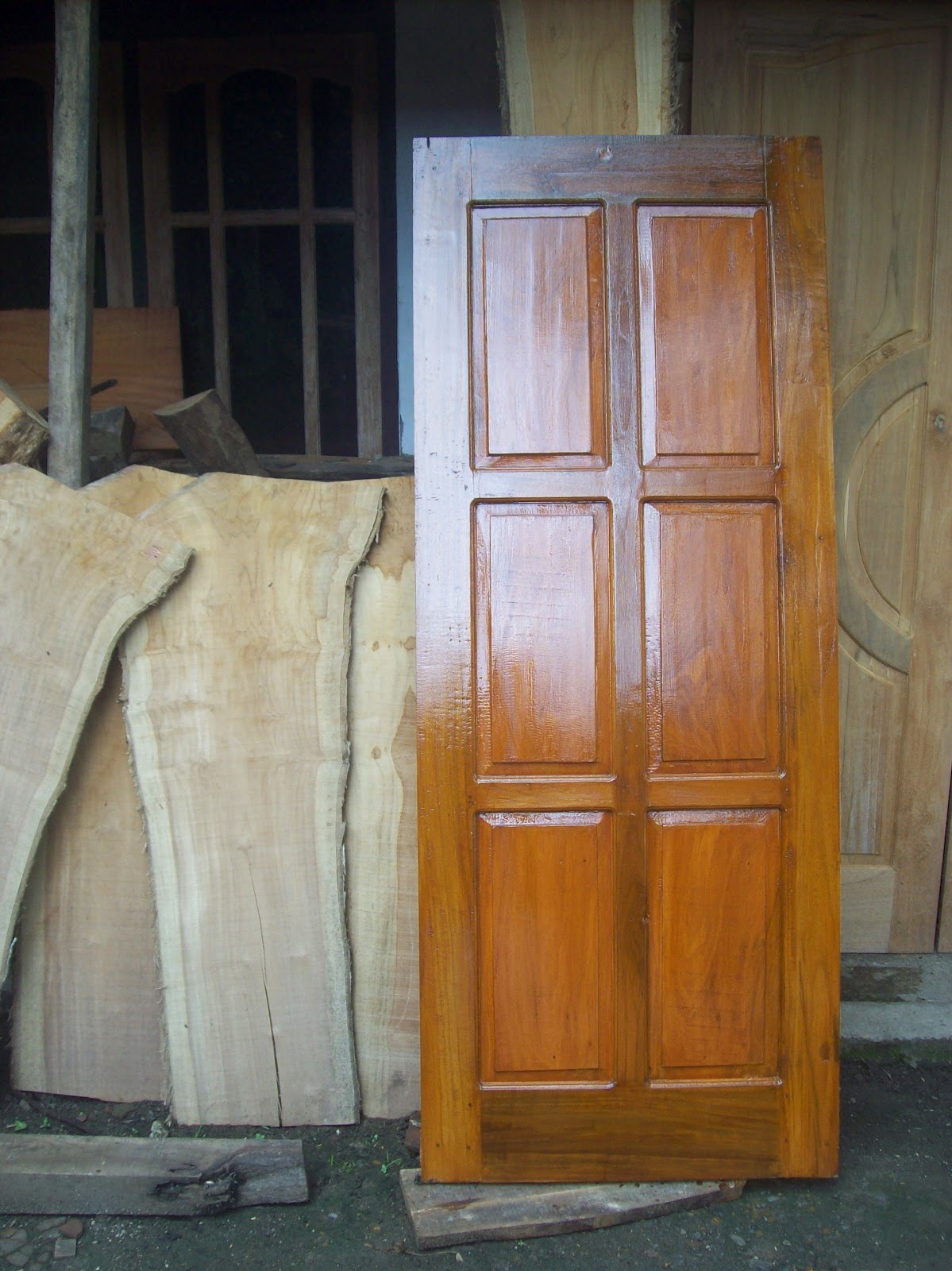 MULYA JATI FURNITURE Pintu  Rumah Berbahan Kayu Jati