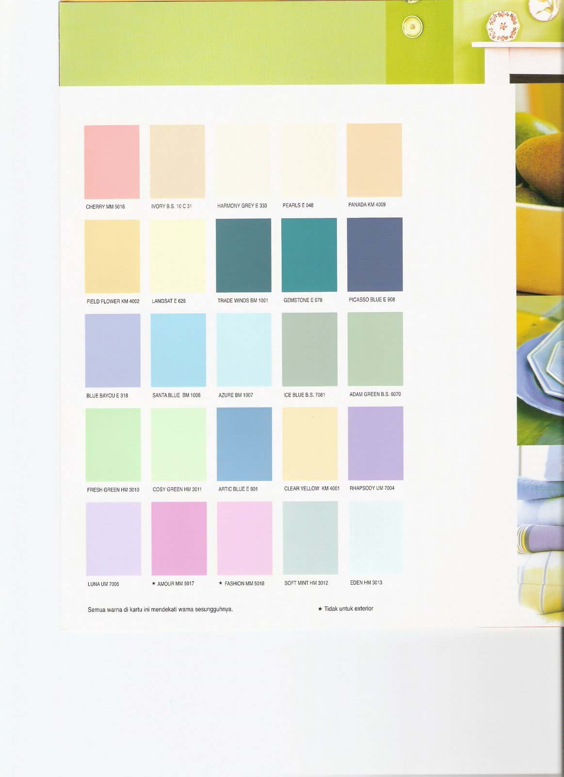  Katalog Warna Cat Tembok Avitex Joy Studio Design 