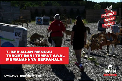 berjalan menuju tempat latihan memanah adalah berpahala