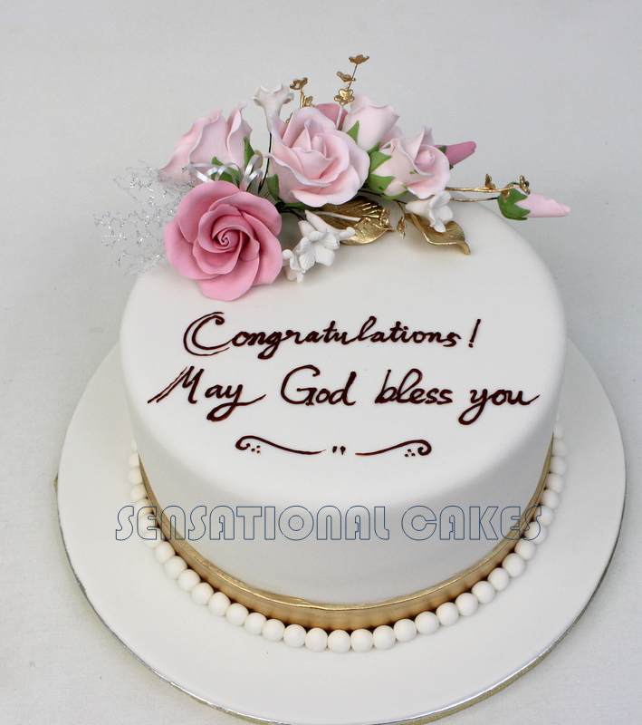 The Sensational Cakes SIMPLE ELEGANT 1 TIER WEDDING  CAKE 