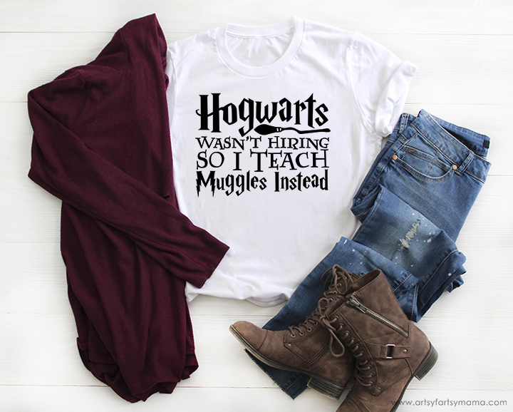 Hogwarts Muggle Teacher Shirt with Free Cut File