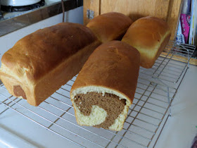 homemade rye swirl bread