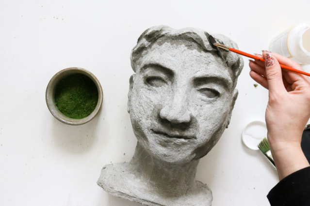 How To Make Cement Head Planter
