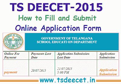 how to submit, how to fill, ts deecet 2015,step by step filling instructions,online application form, fee payment, online applying procedure, user guide, ts deecet online website, reference id, printed online application, journal number, tsdeecet.cgg.gov.in,telangana deecet 2015