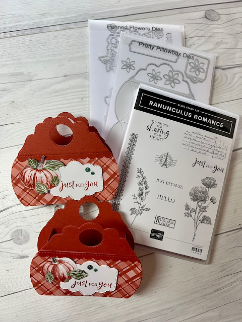 Stampin' Up! dies and stamp set to create Fall Treat Holders