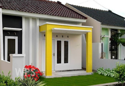 contoh warna cat teras rumah minimalis type 36 terbaru