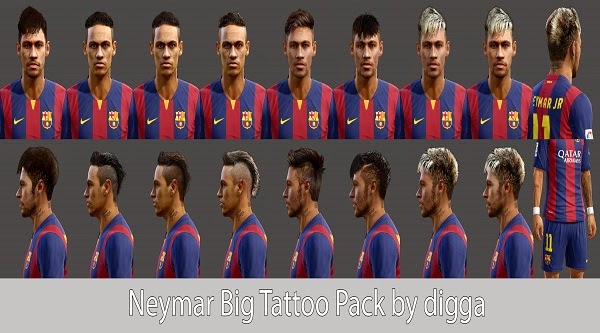 Update PES 2013 Neymar Big Tattoo Pack