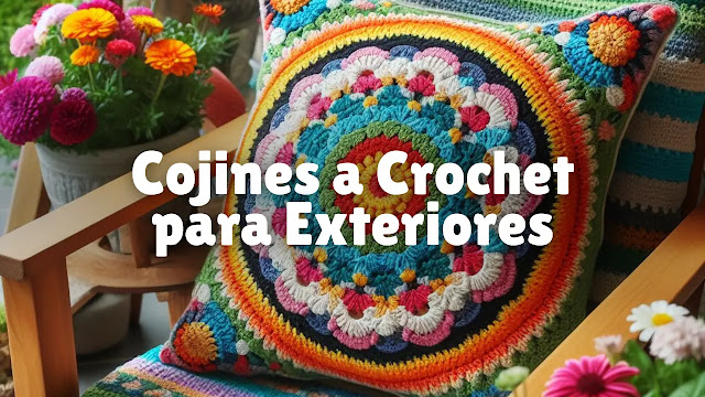 7 Tutoriales de Cojines Coloridos a Crochet para Patios Exteriores 🪴