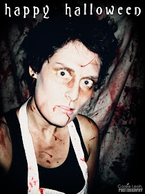 Cassie Leah as a butcher zombie for Halloween 2010