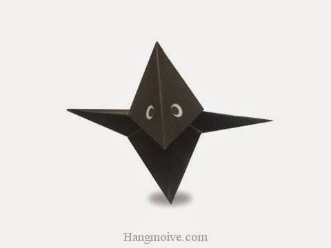 Cách gấp, xếp con quạ đòi ăn bằng giấy origami - Video hướng dẫn xếp hình - How to make a Crow of hungry