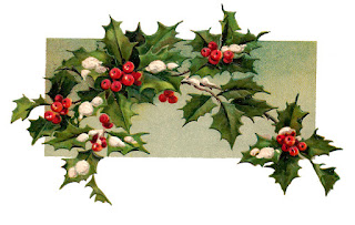 christmas holly digital download image printable crafting