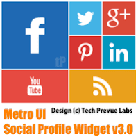 Widget Share Metro Style