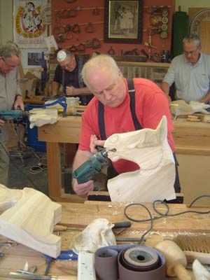  joined us at the rocking horse shop to carve their rocking horse heads