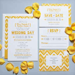  Sunny Typography Wedding Stationery