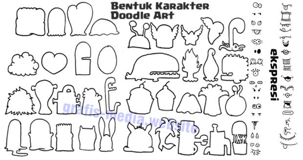 Contoh Doodle Art Pemula - Contoh KR