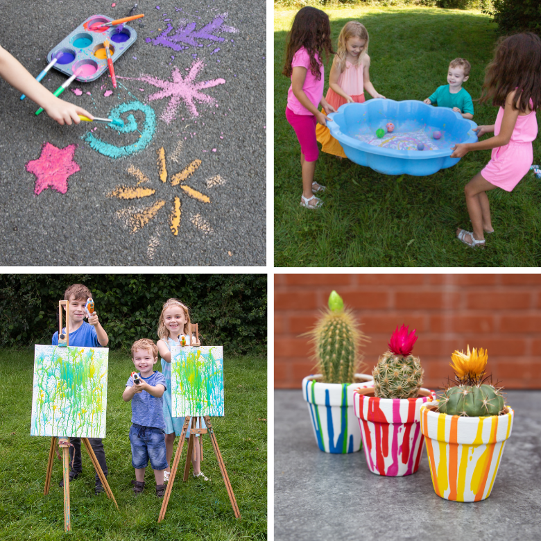 Fun painting projects for kids - outdoor painting
