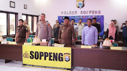 Kapolres Soppeng dan Forkopimda Ikuti Rapat Koordinasi Lintas Sektor Bersama Kapolri