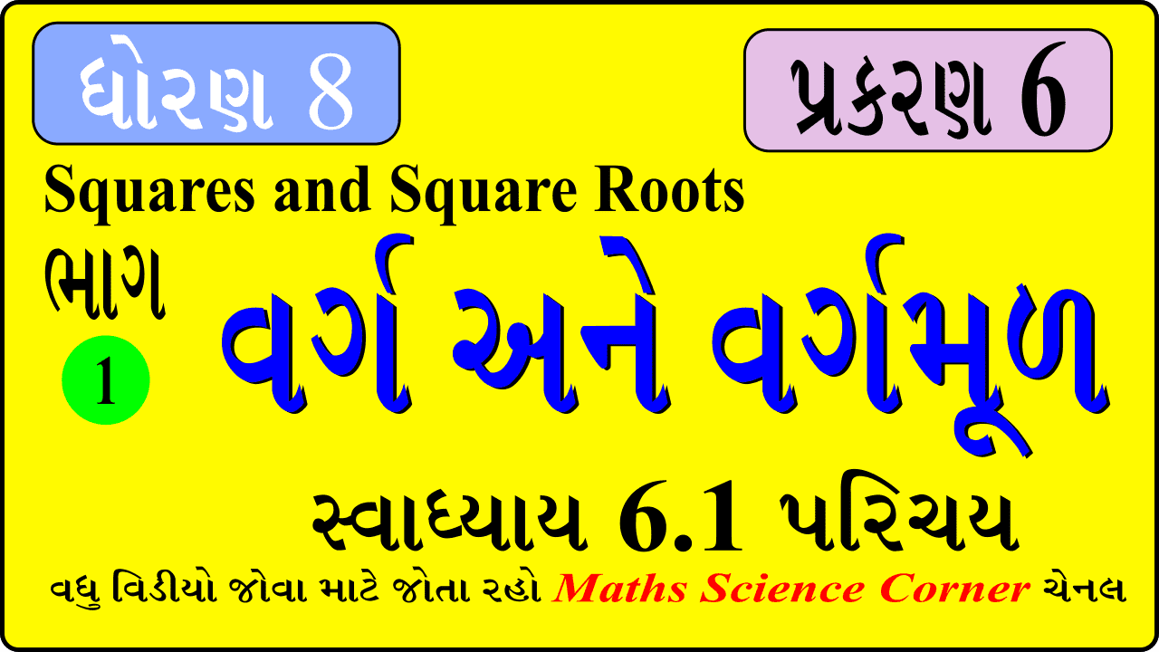 Maths Std 8 Ch 6 Ex 6.1 Intro Video