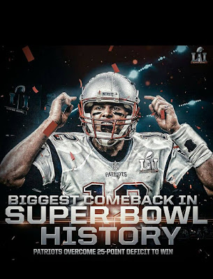 #nfl #patriots #tombrady - #biggest comeback in super bowl history. patriots overcome 25-point deficit to win