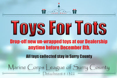 Mount Airy NC, Toys For Tots, Surry County, Mount Airy Chrysler, Dodge Jeep Ram Fiat, Car Dealership, Christmas