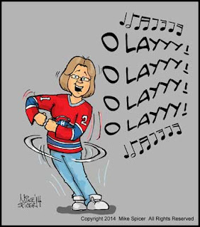 Montreal Canadiens Fans caricature hockey gift idea celebrating ole chant song 