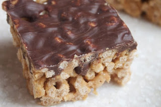 5 Ingredient Chocolate-Covered Peanut Butter Cereal Bars