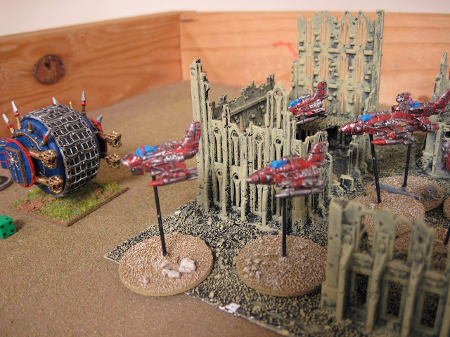 Eric's Fightas strafing the Deathwheel.