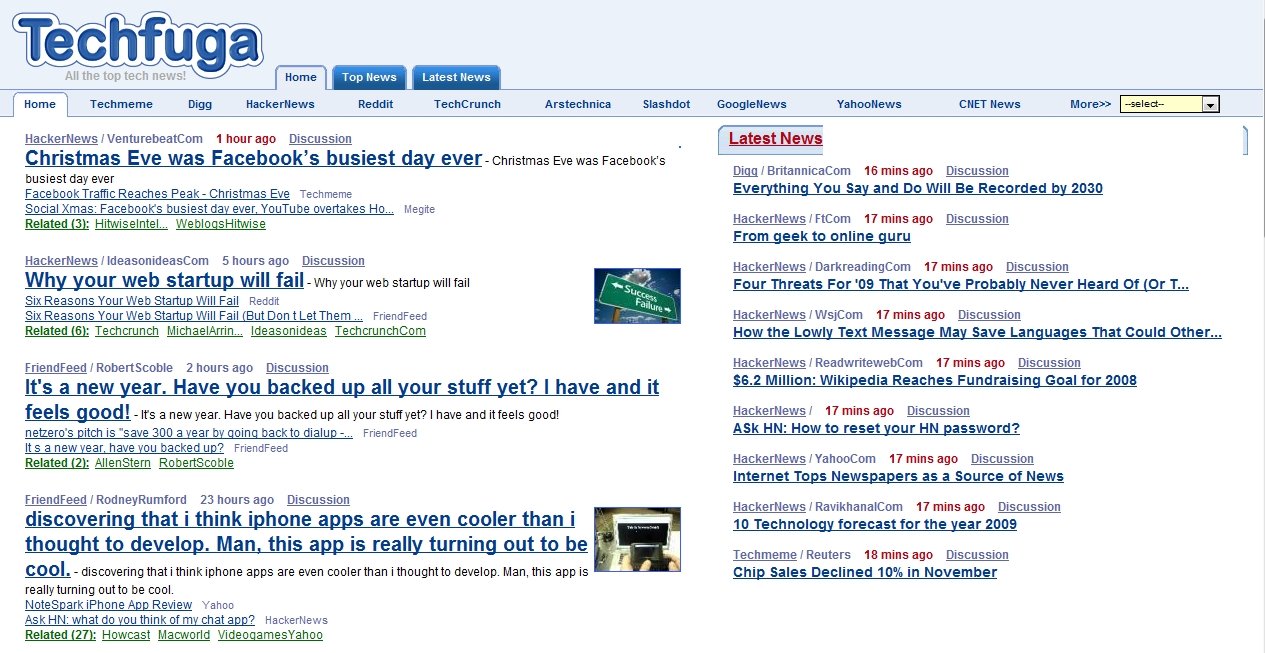 Excellent Tech News Aggregator: Techfuga
