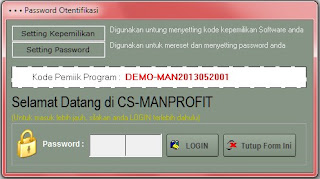 Petunjuk Pengoperasian CS-MANPROFIT