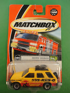 2000 Anniversary Car Matchbox 1/64 Diecast #100 Isuzu Rodeo Mint On Card