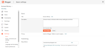 SEO Settings In Blogger in 2019