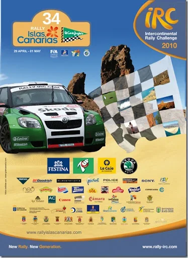 Cartel 34 Rallye Islas  Canarias Trofeo El Corte Ingles